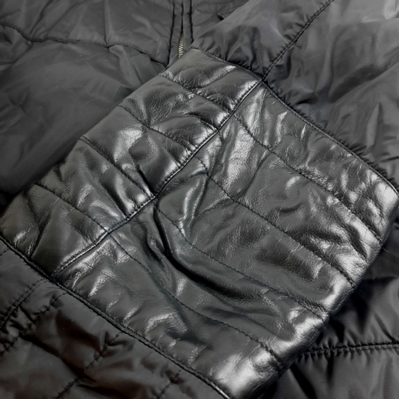 AW97 GUCCI x TOM FORD Vtg Moto Puffer Jacket Web Leather Nylon Biker Bomber - Picture 11 of 16